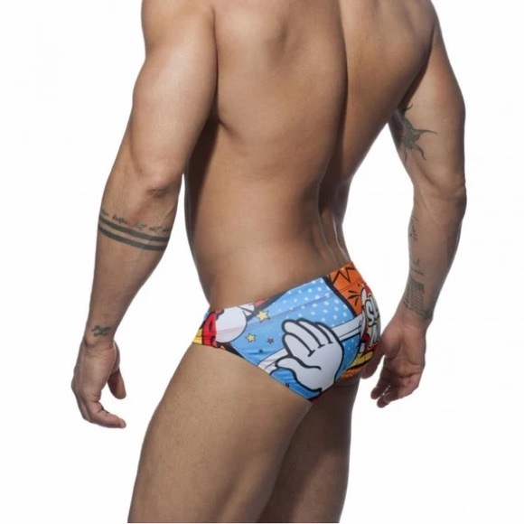 Men’s Push Pad Low Waist Quick Drying Swim Trunk - Picture 3 of 4